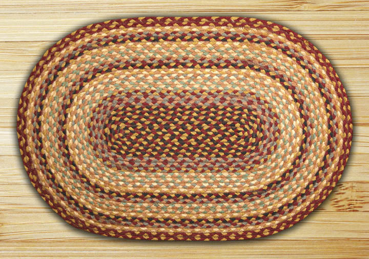 Earth Rugs 10-357 Burgundy-Gray-Creme Heart Rug