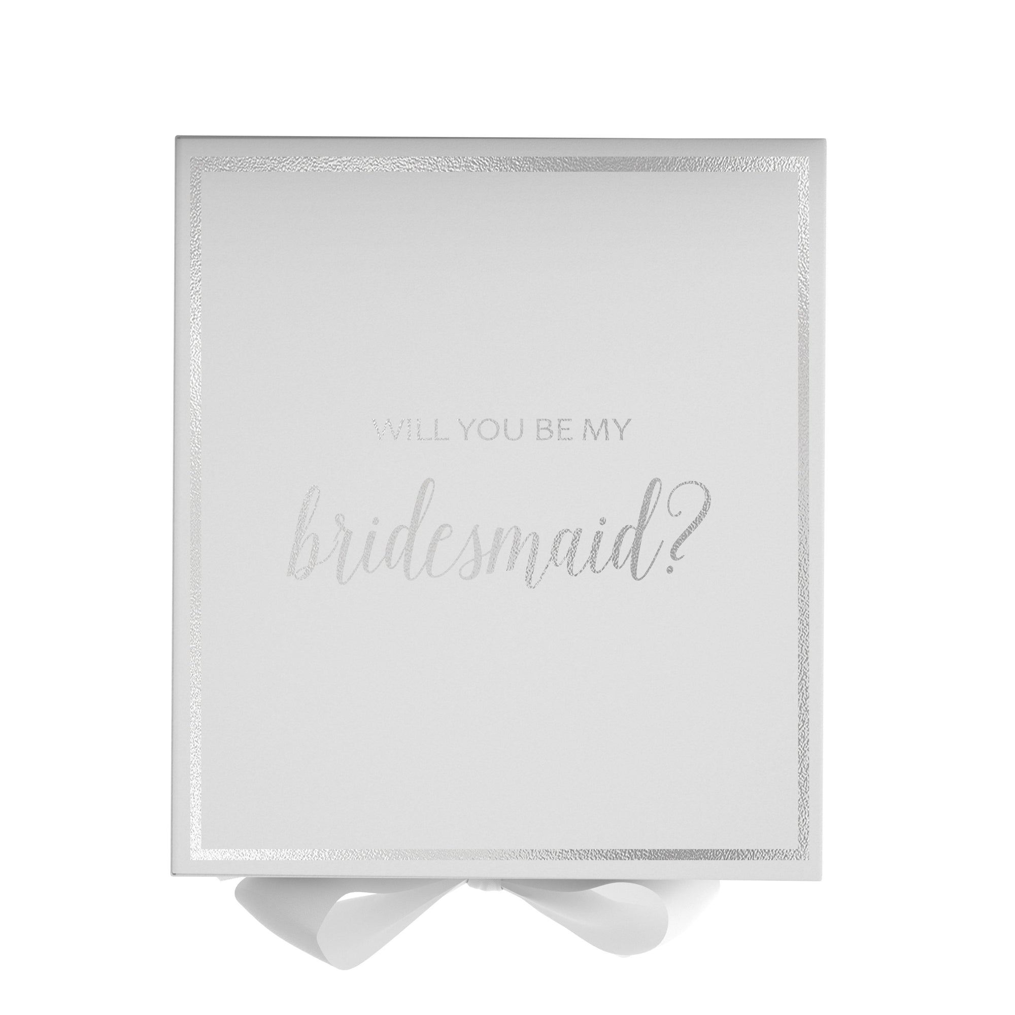 Will You Be My Bridesmaid White Box  - Border